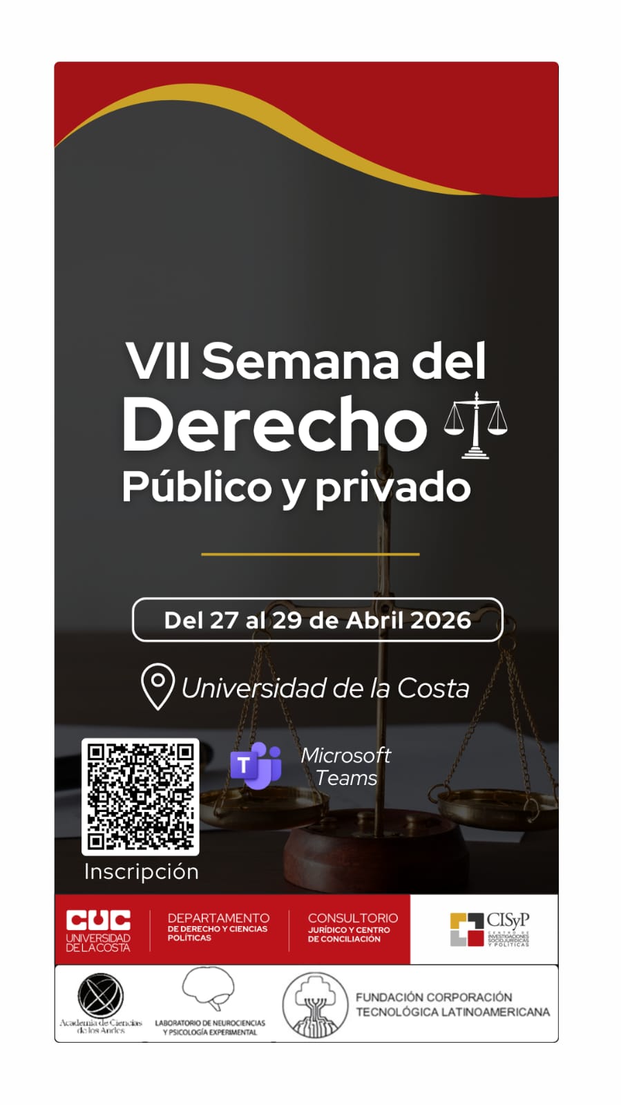 Para la Inscripción utilizar el QR. 